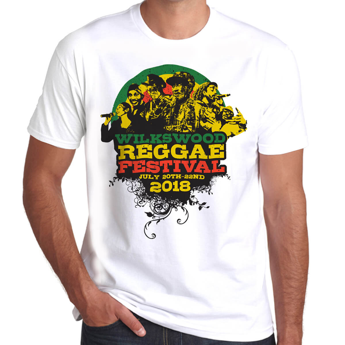Wilkswood Reggae Festival 2018 white t-shirt